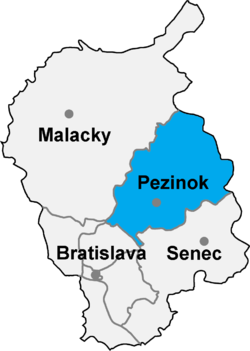 Distrito de Pezinok la Región de Bratislava