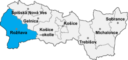 Distrito de Rožňava la Región de Košice