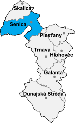 Distrito de Senica la Región de Trnava