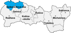Distrito de Spišská Nová Ves la Región de Košice