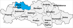 Distrito de Stará Ľubovňa la Región de Prešov