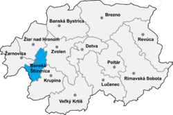 Distrito de Banská Štiavnica la Región de Banská Bystrica