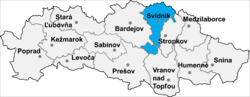 Distrito de Svidník la Región de Prešov