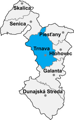 Distrito de Trnava la Región de Trnava