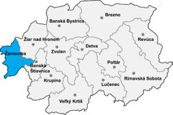 Distrito de Žarnovica la Región de Banská Bystrica