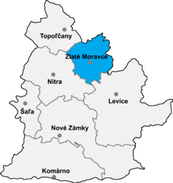 Distrito de Zlaté Moravce la Región de Nitra