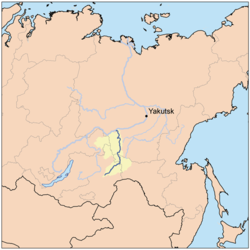 Mapa de la cuenca del río Olekma, donde está el río Chara