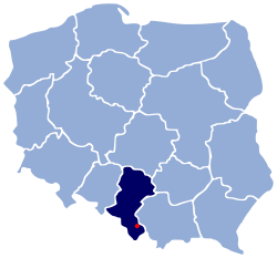 Localización de Żywiec en Polonia