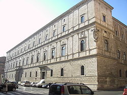 Parione - palazzo Riario o Cancelleria nuova 1628.JPG