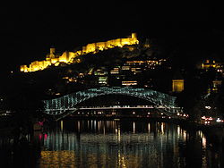 Peace Bridge at Night (Tbilisi).JPG