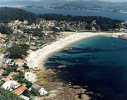Vista de la playa de Playa de Areas