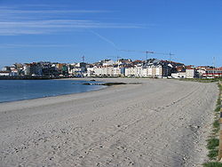 Vista de la playa de Playa de Baltar (Portonovo)