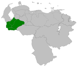 Ubicación de Provincia de Mérida