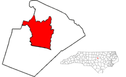 Localización en  Carolina del Norte