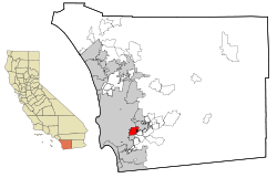 Localización en el Condado de San Diego, California