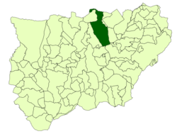 Situación de Santisteban del Puerto con respecto a la provincia de Jaén