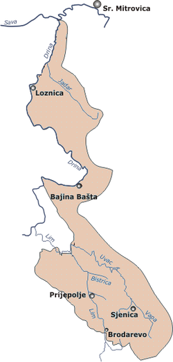 Cuenca hidrográfica del Drina en Serbia.