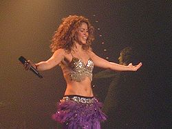 Shakira en La Coruña, en 2006.