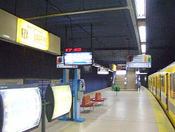 Vista de la estación Plaza de los Virreyes de la línea E