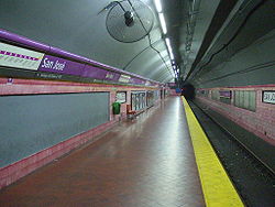 Vista de la estación San José de la línea E