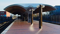 Takoma Metro station from outbound end.jpg