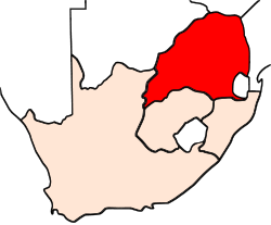 Ubicación de Transvaal