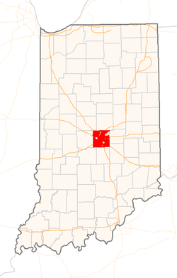Localización en el estado de Indiana