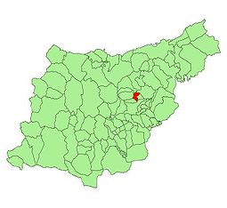 Localización de Anoeta respecto a la provincia de Guipúzcoa.