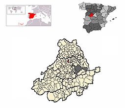Localización de Santo Tomé de Zabarcos respecto a Ávila, Catilla y León y España.