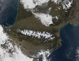 Pyrenees Mountains view from satellite.jpg