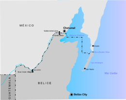 Frontera entre México y Belice