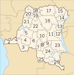 Regiones de la RDC.