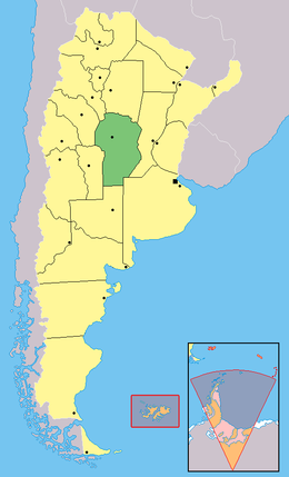 Mapa de la Provincia de Córdoba