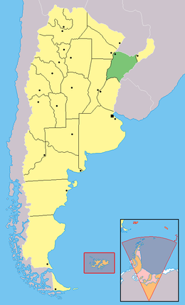 Mapa de Corrientes / Taragüí Tetãmini