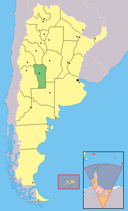 Mapa de la Provincia de San Luis