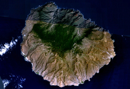 Fotografía de satélite de La Gomera