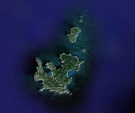 Fotografía satélite del archipiélago de Cabrera