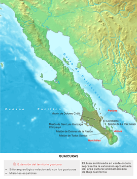 Mapa del mar de Cortés.