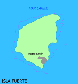Mapa de la Isla Isla Fuerte