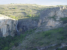 Cascada del Gollorio desde el mirador de Félix Rodríguez de la Fuente