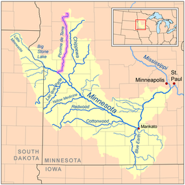 Mapa de localización del río Pomme de Terre