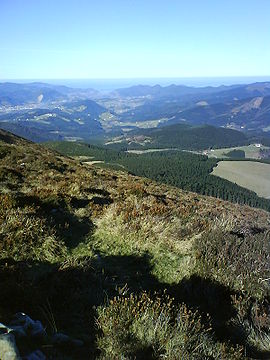 Vista general de la Reserva de la Biosfera de Urdaibai desde Astogana.