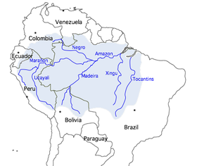Es posible que el río Hamza siga aproximadamente el curso del Amazonas (en la imagen) desde Perú hasta el Atlántico