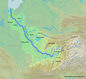 Localización del Zeravshan (cuenca Amu Daria).