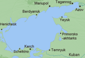 Mapa de la región del mar de Azov
