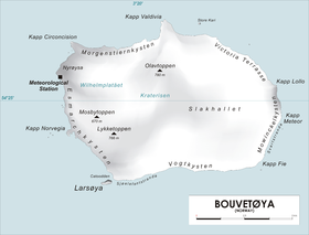Mapa de la Isla Bouvet