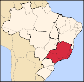 Mapa de Región Sudeste de Brasil