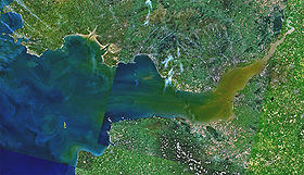 Imagen satelital del canal de Bristol