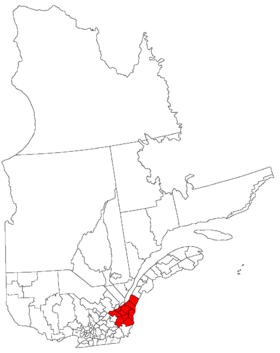 Mapa de Chaudière-Appalaches