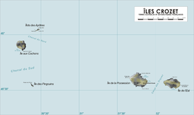 Mapa de las Islas Crozet